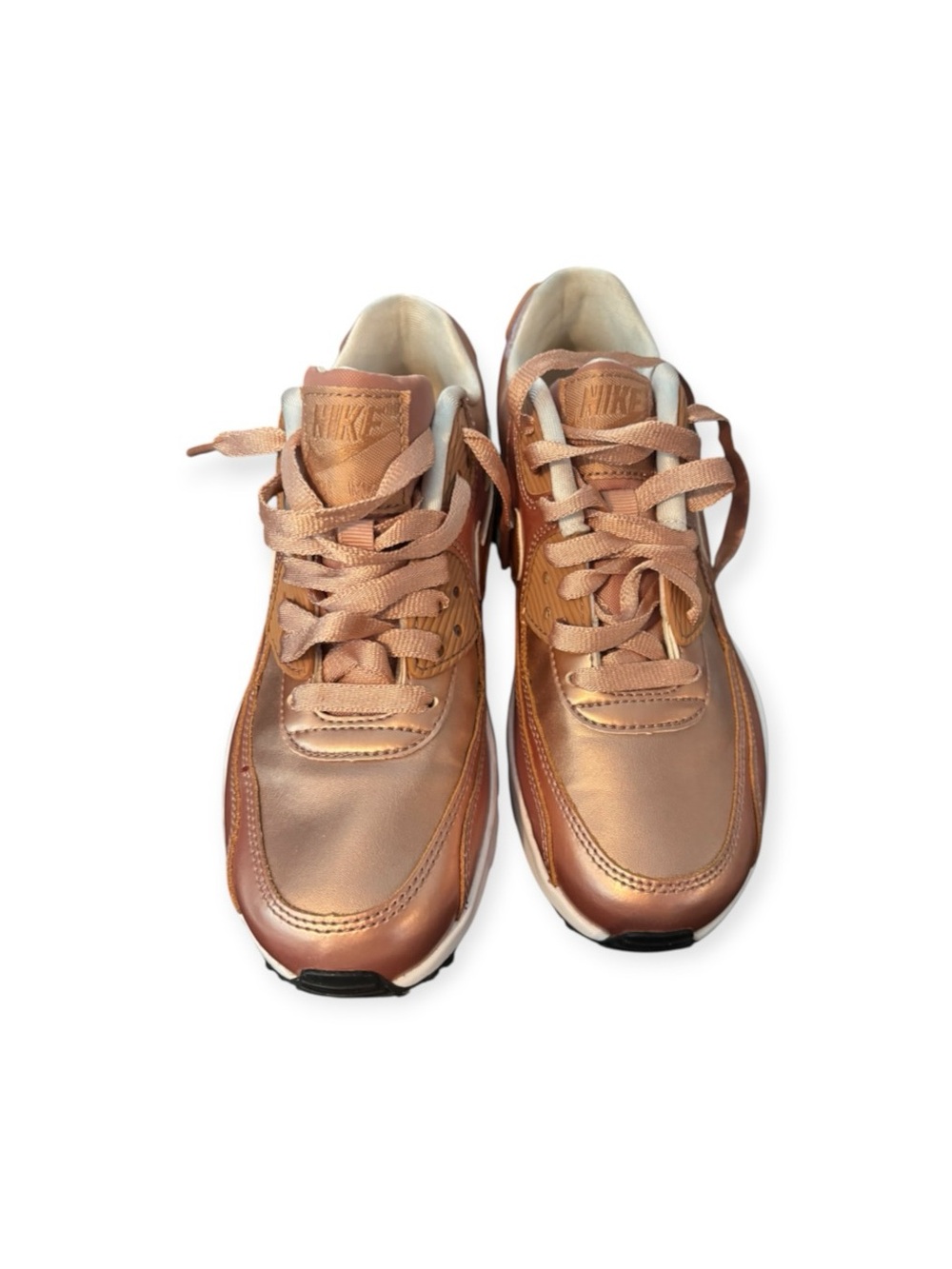 Youth Rose Gold Metallic Nike Sneakers